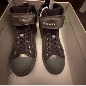 Geox Black High-Top Sneakers with Strap